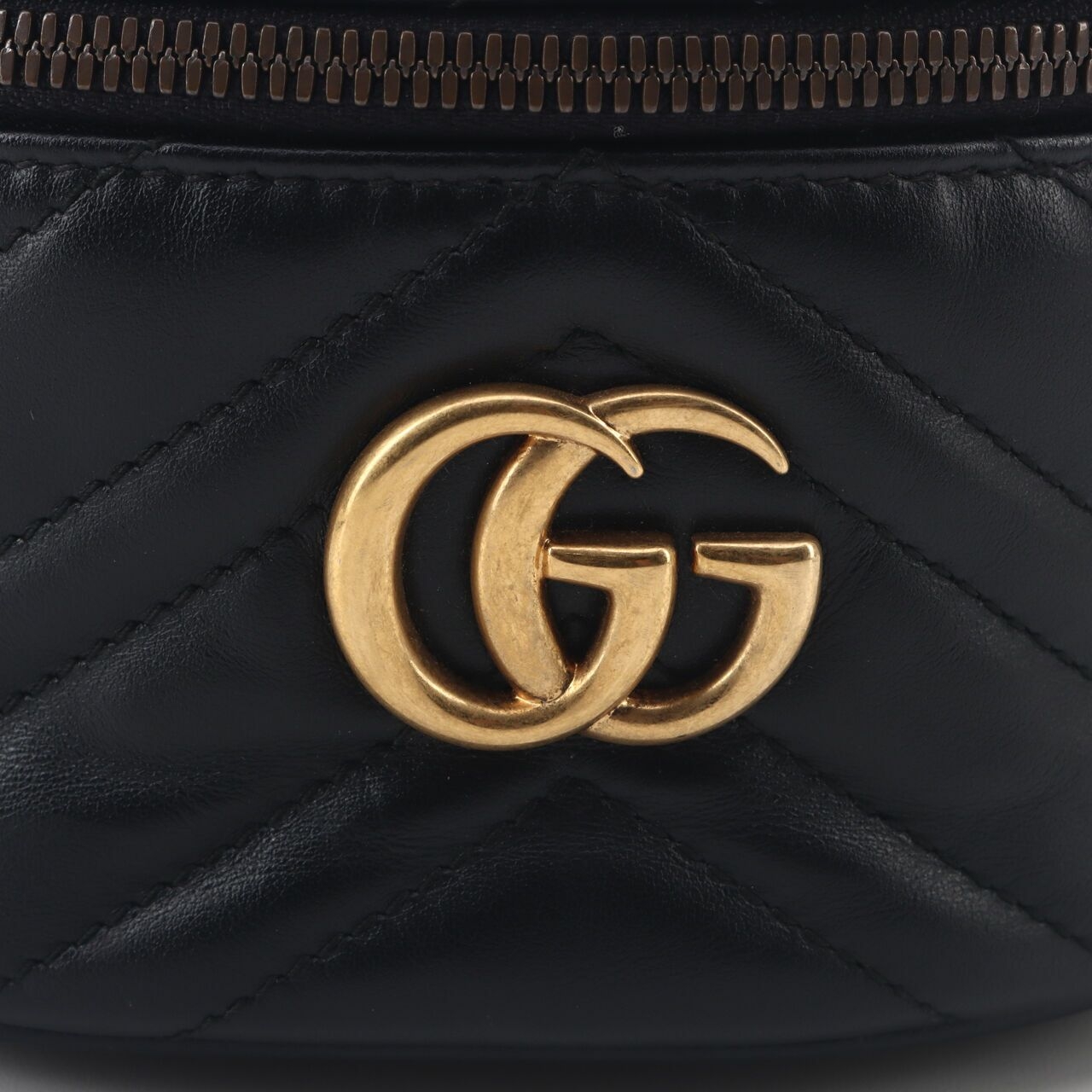 Gucci GG Marmont Black Vanity Mini Leather Crossbody Bag