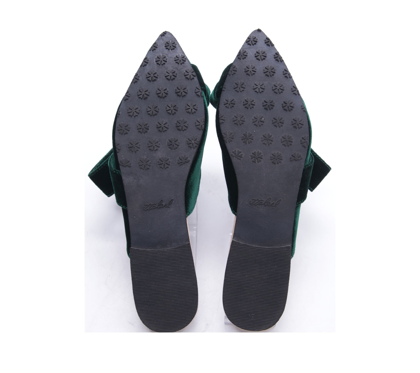 Ittaherl Green Mules Tie With Pearl Sandals