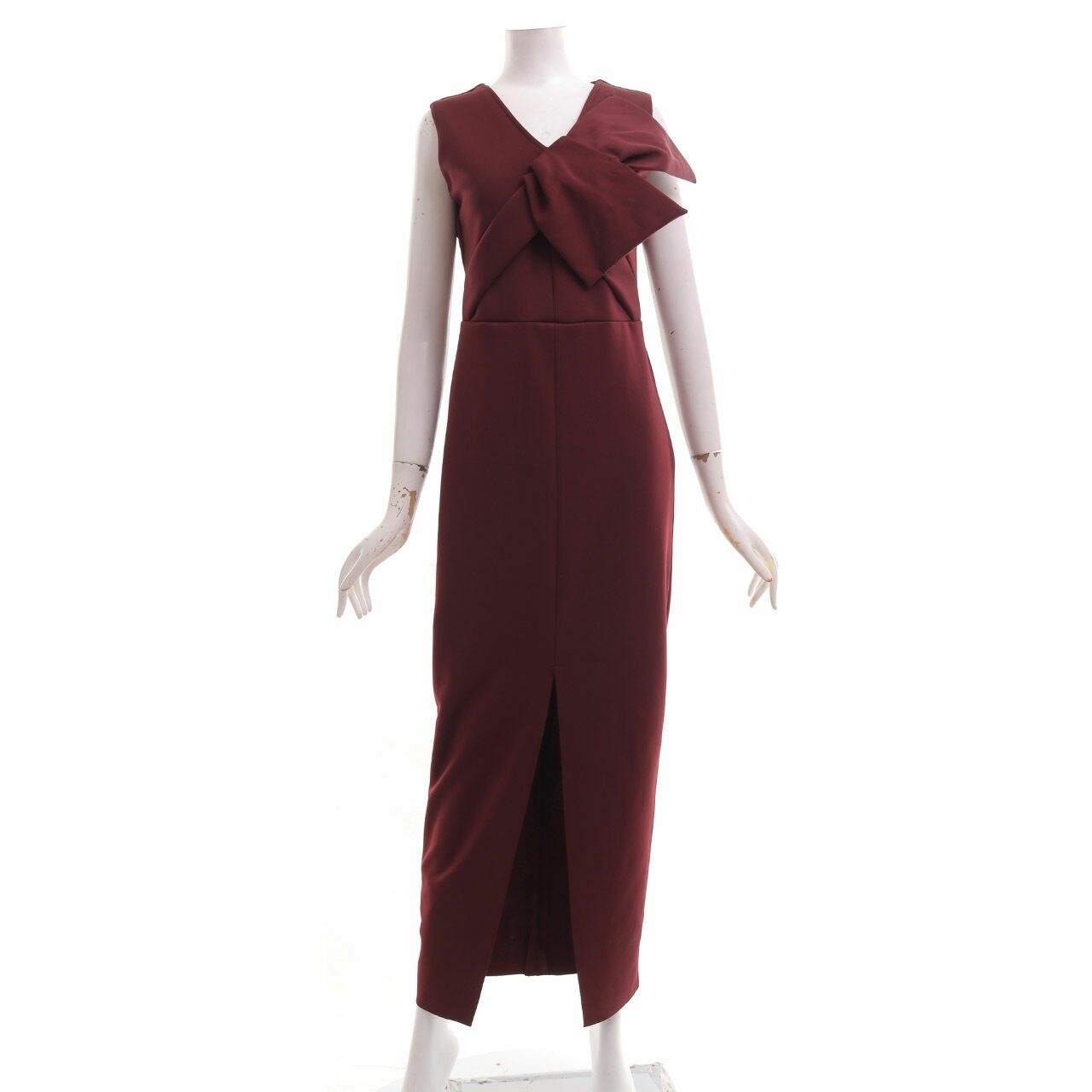 Private Collection Maroon Slit Long Dress