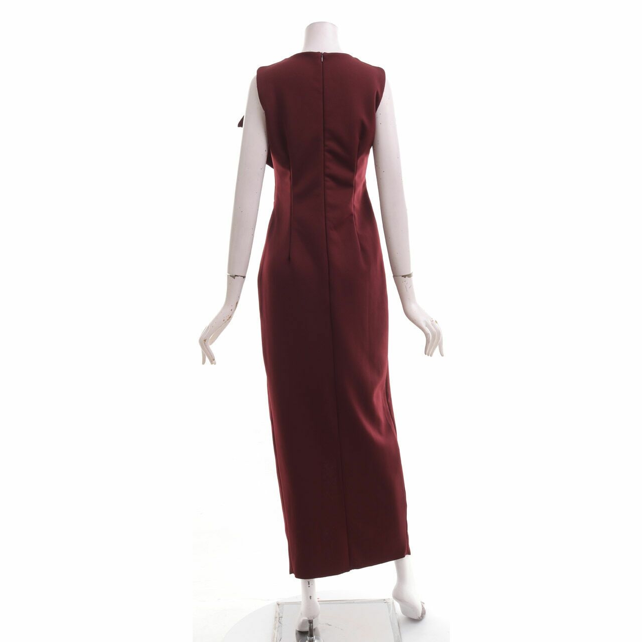 Private Collection Maroon Slit Long Dress