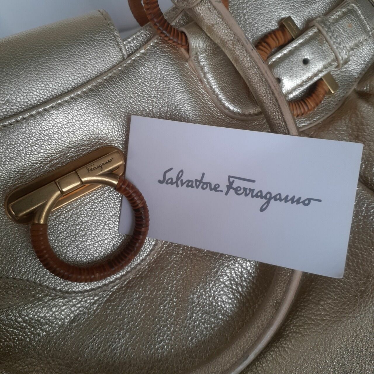 Salvatore Ferragamo Silver Handbag