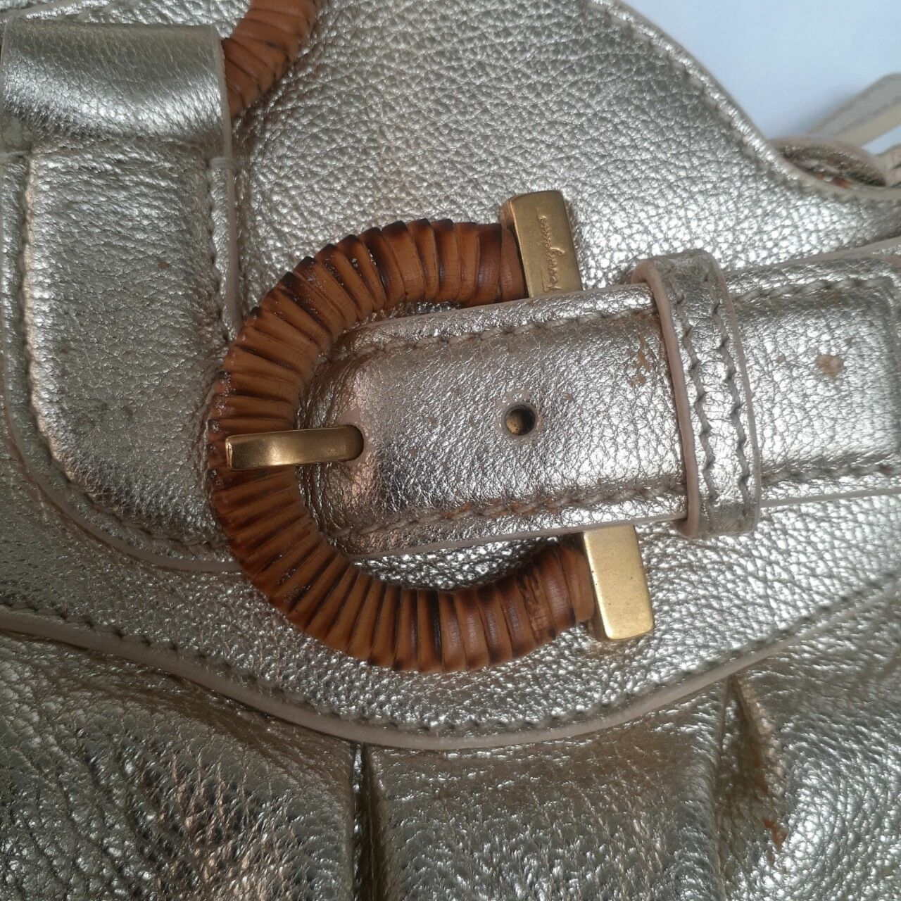 Salvatore Ferragamo Silver Handbag