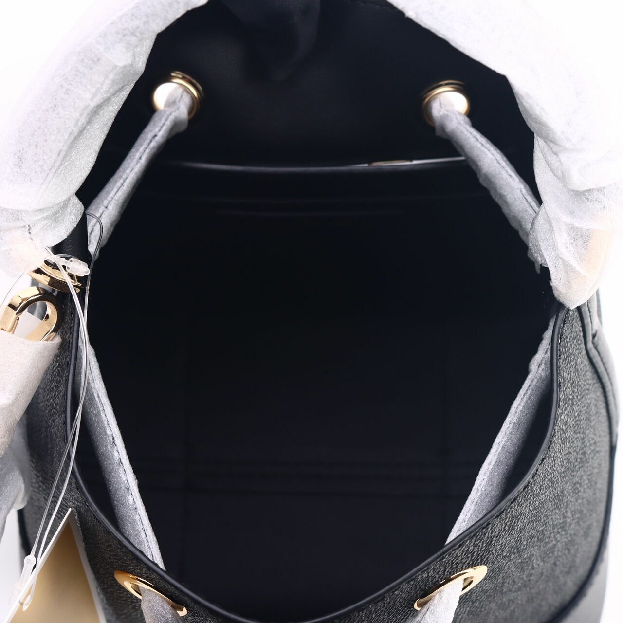 Michael Kors Mercer Drawstring Black Satchel Bag