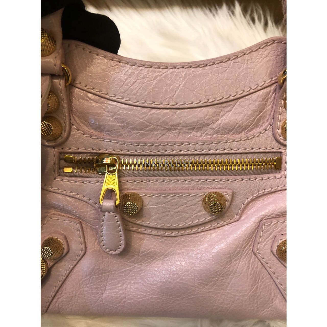 Balenciaga Classic Mini City Pink 2014 GHW Satchel