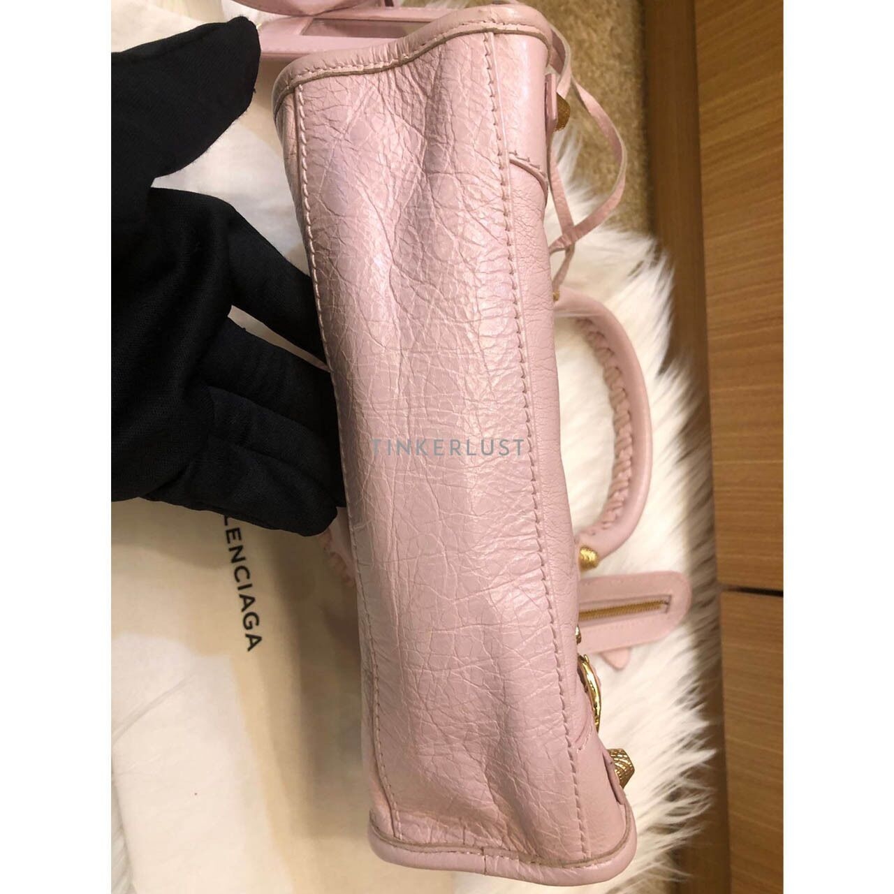 Balenciaga Classic Mini City Pink 2014 GHW Satchel