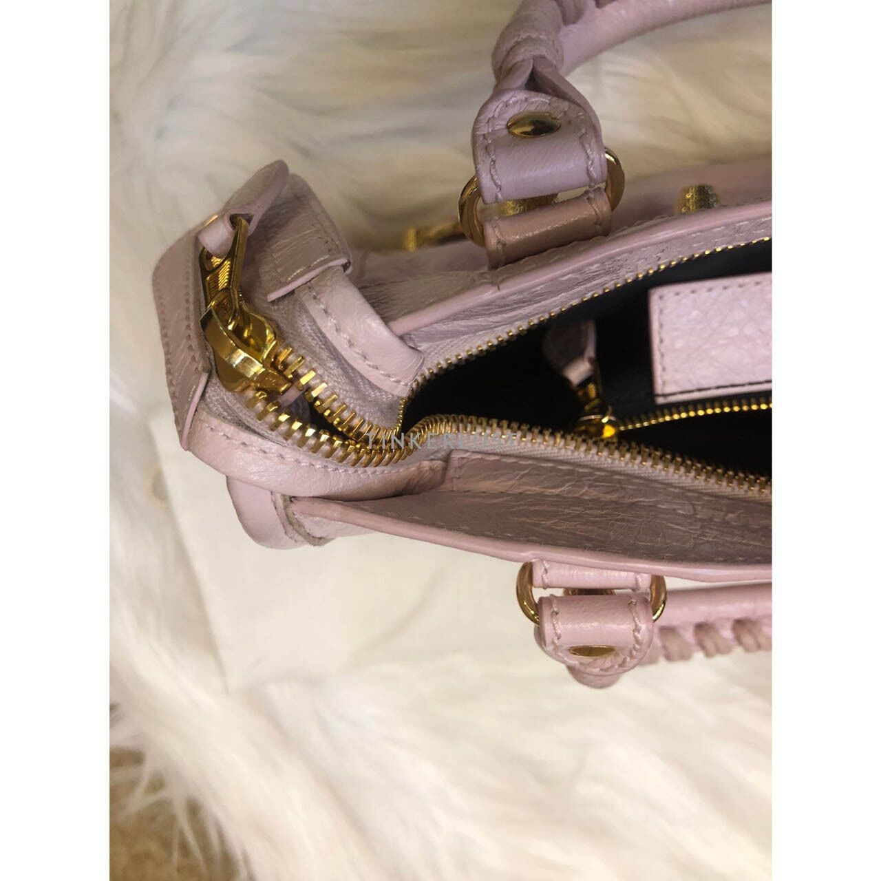 Balenciaga Classic Mini City Pink 2014 GHW Satchel