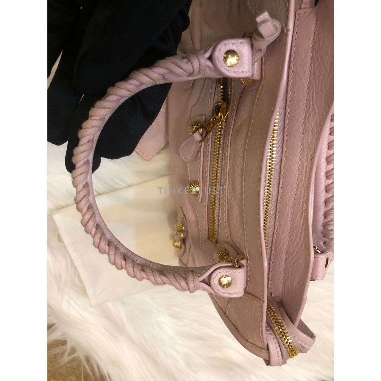 Balenciaga Classic Mini City Pink 2014 GHW Satchel