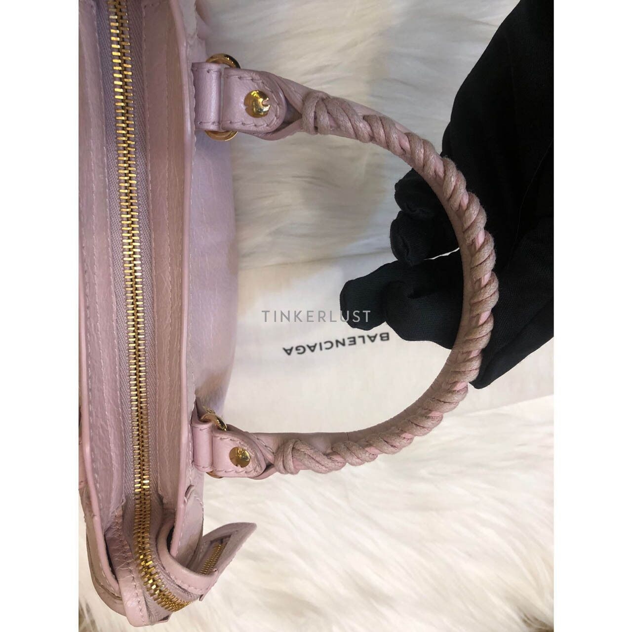 Balenciaga Classic Mini City Pink 2014 GHW Satchel