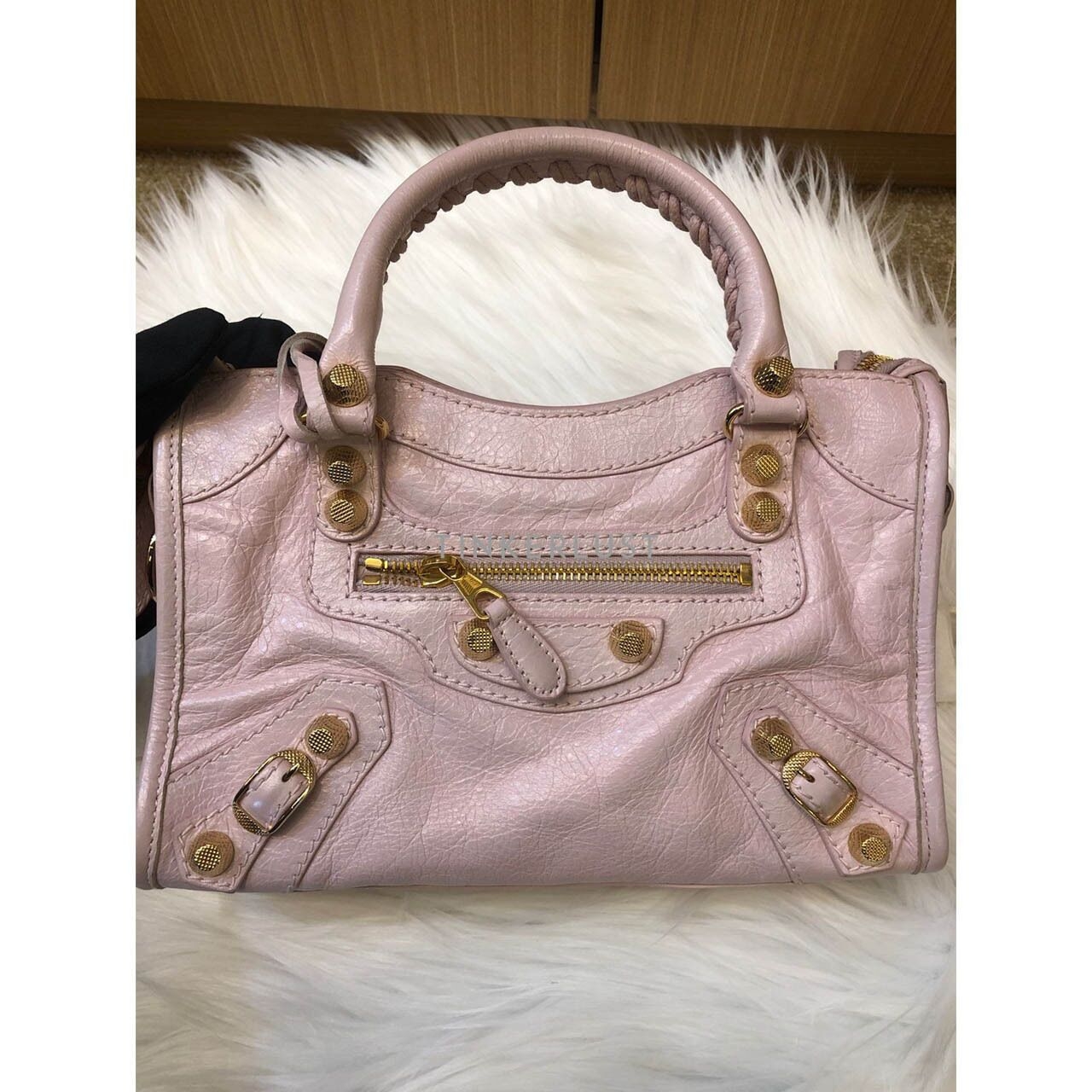 Balenciaga Classic Mini City Pink 2014 GHW Satchel