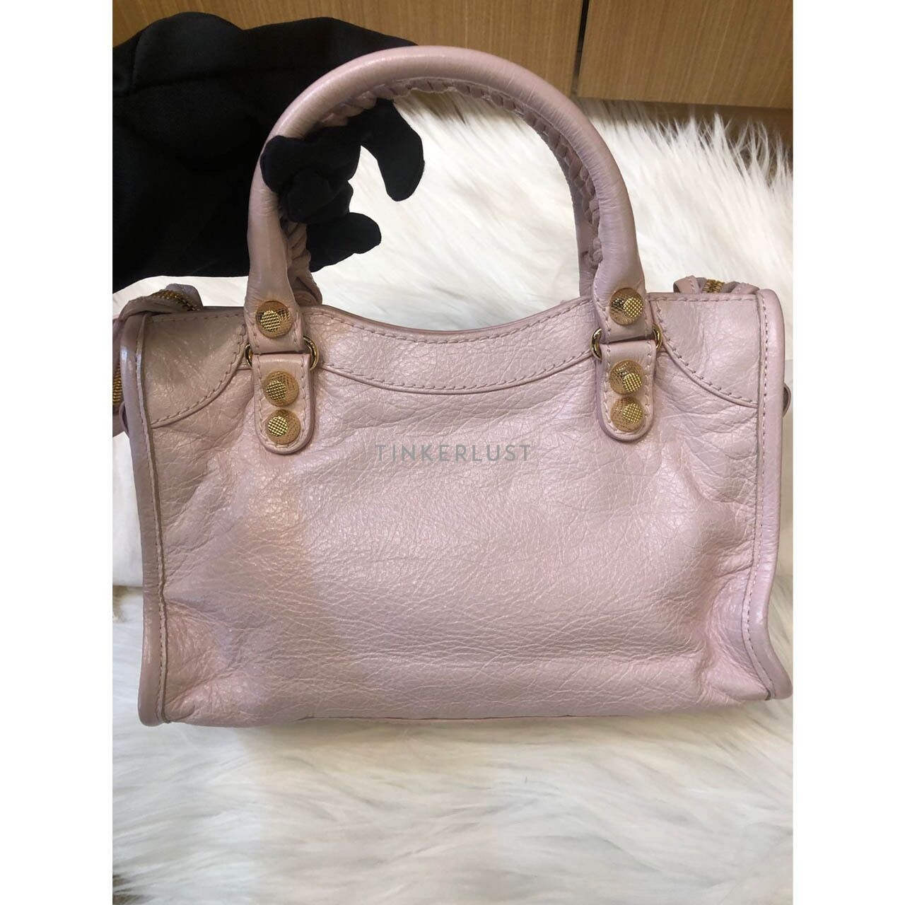 Balenciaga Classic Mini City Pink 2014 GHW Satchel