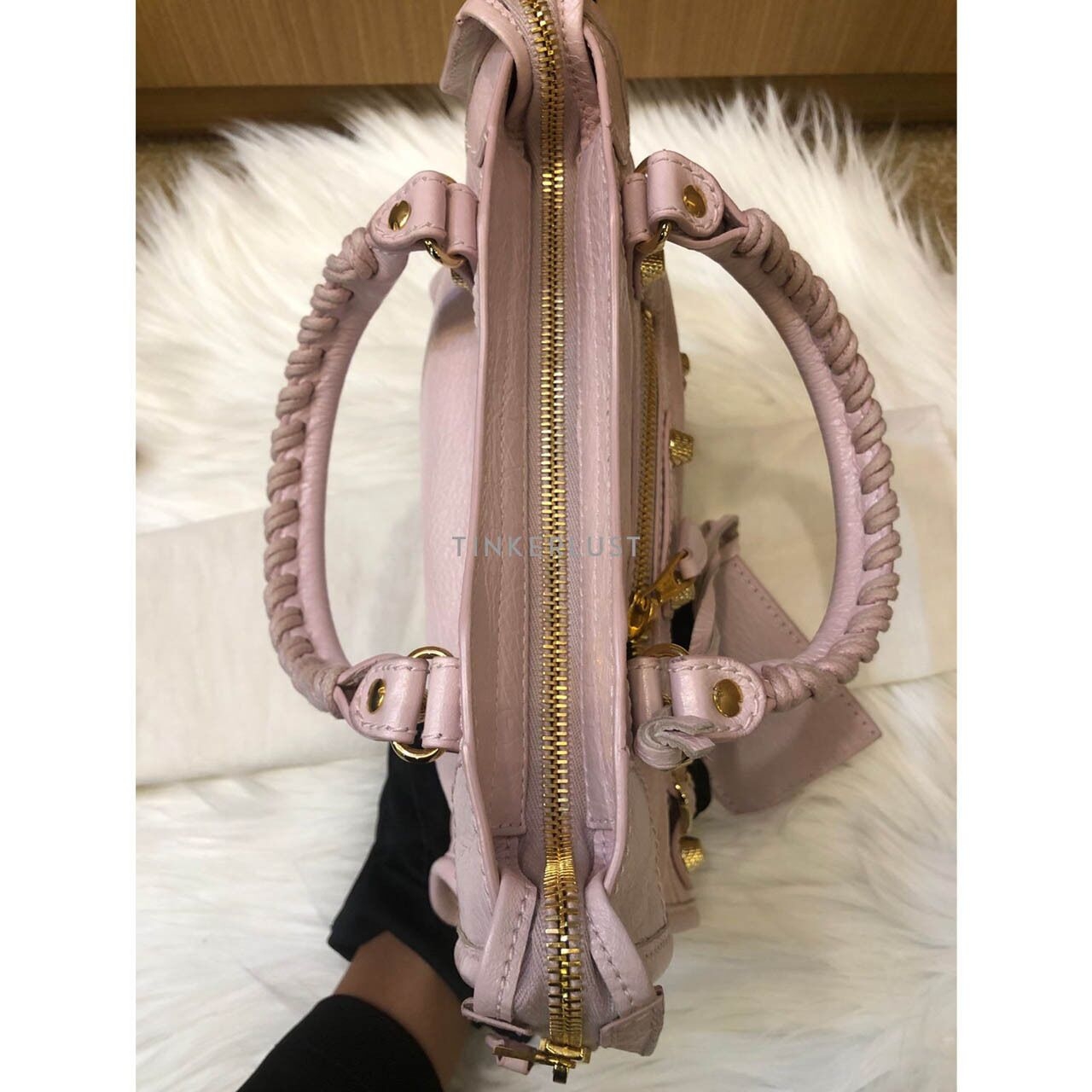 Balenciaga Classic Mini City Pink 2014 GHW Satchel