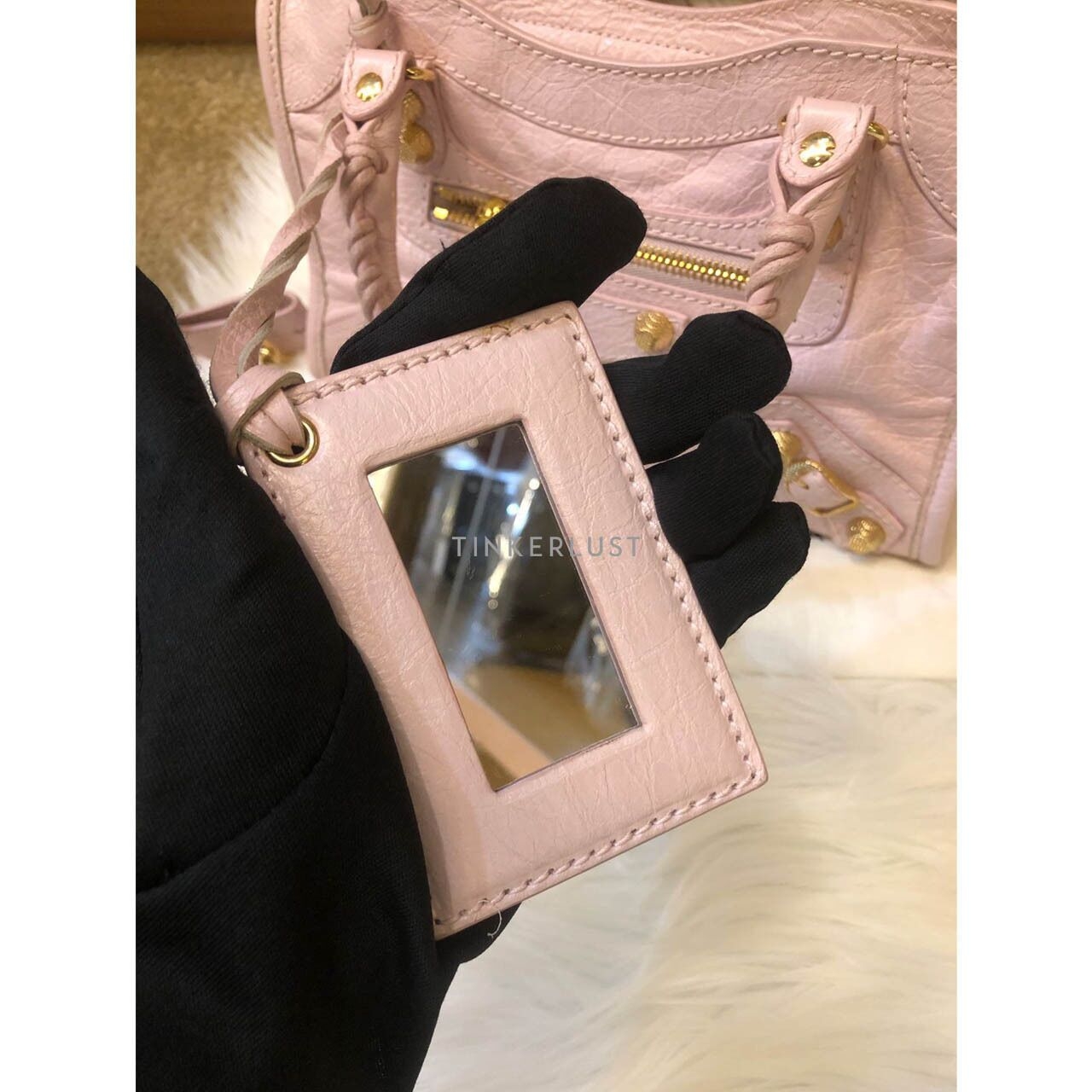 Balenciaga Classic Mini City Pink 2014 GHW Satchel