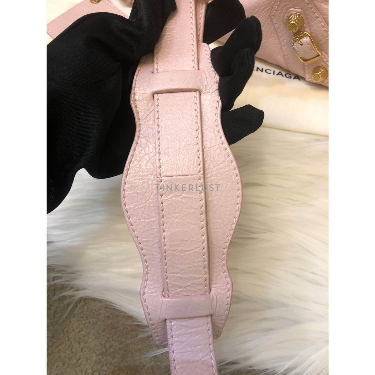 Balenciaga Classic Mini City Pink 2014 GHW Satchel