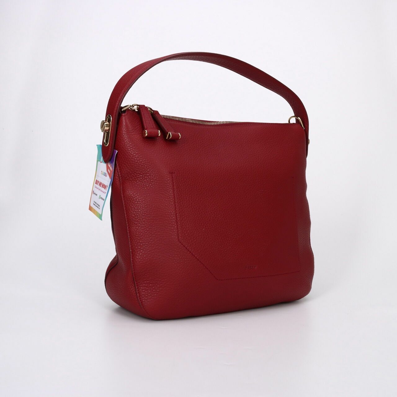 Bally Fiona Red Hobo Shoulder Bag