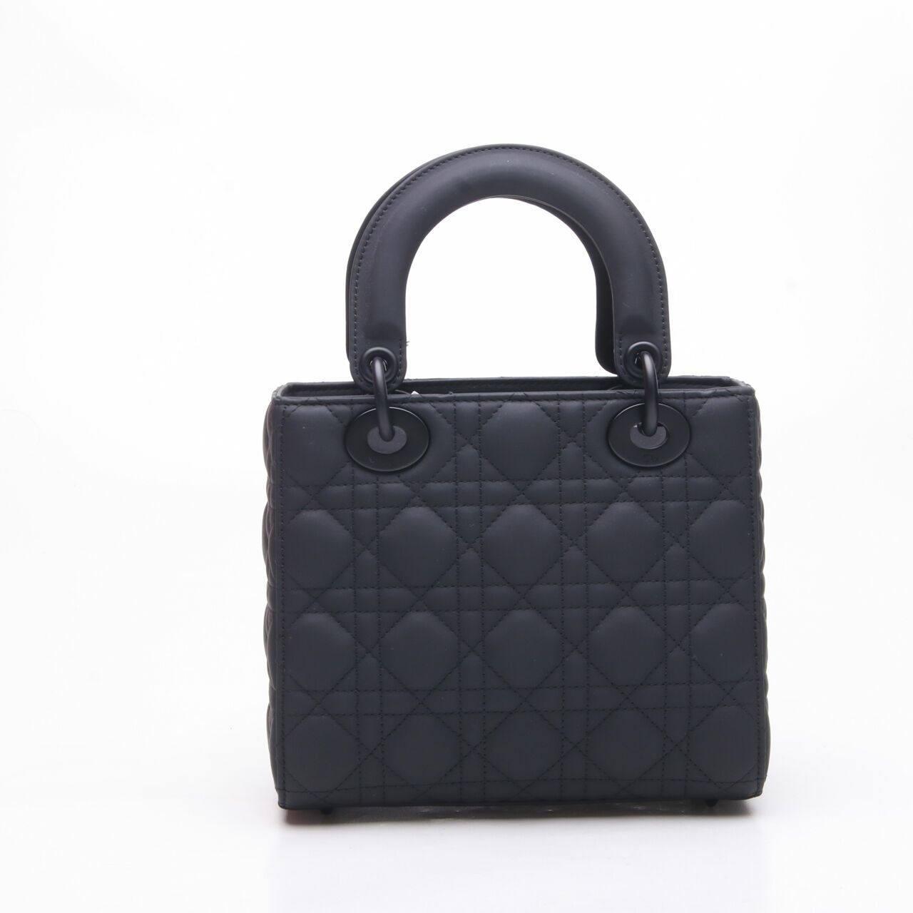 Matte Black Calfskin Cannage Small My ABCDior Lady Dior Satchel