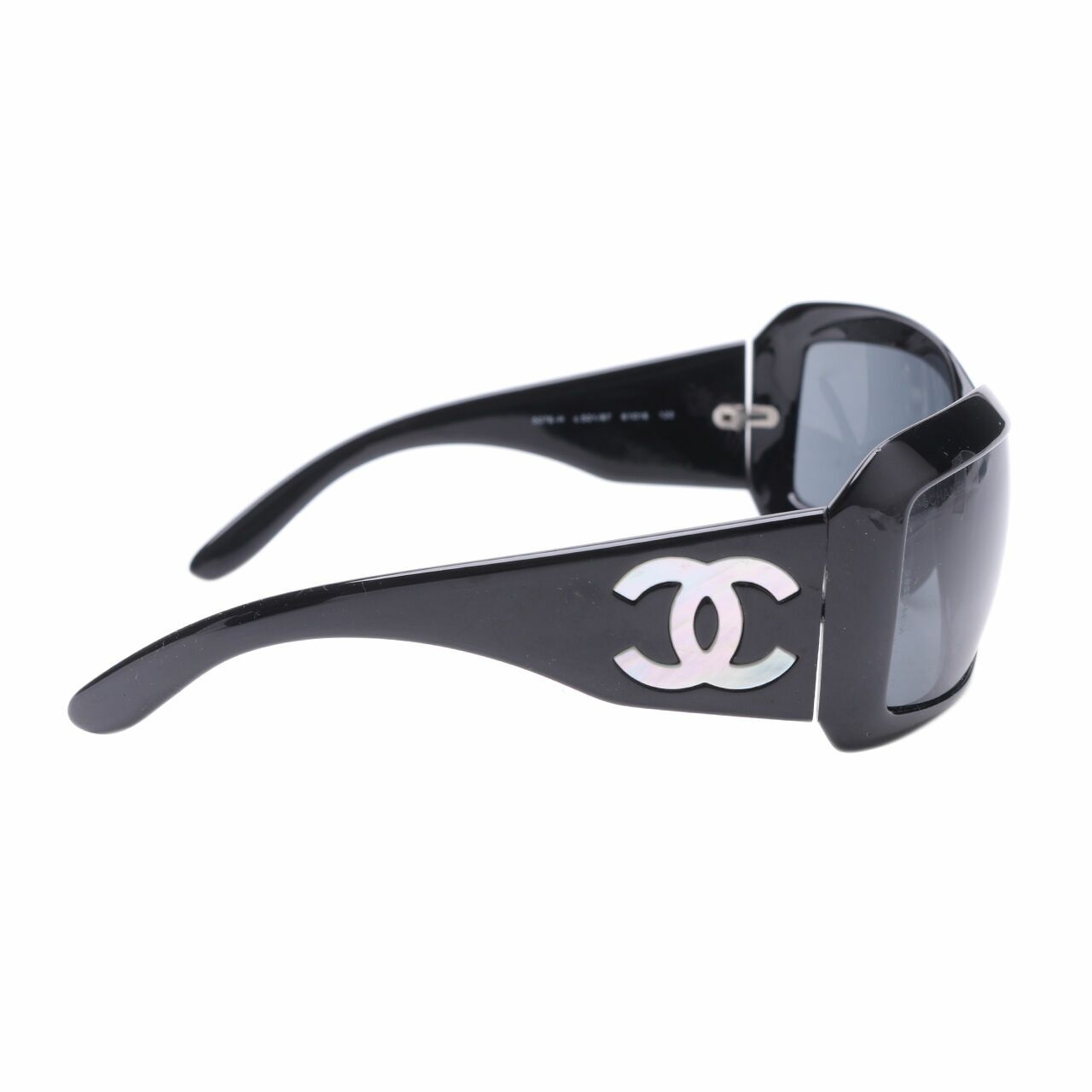 Chanel Black and White Rectangle Sunglasses