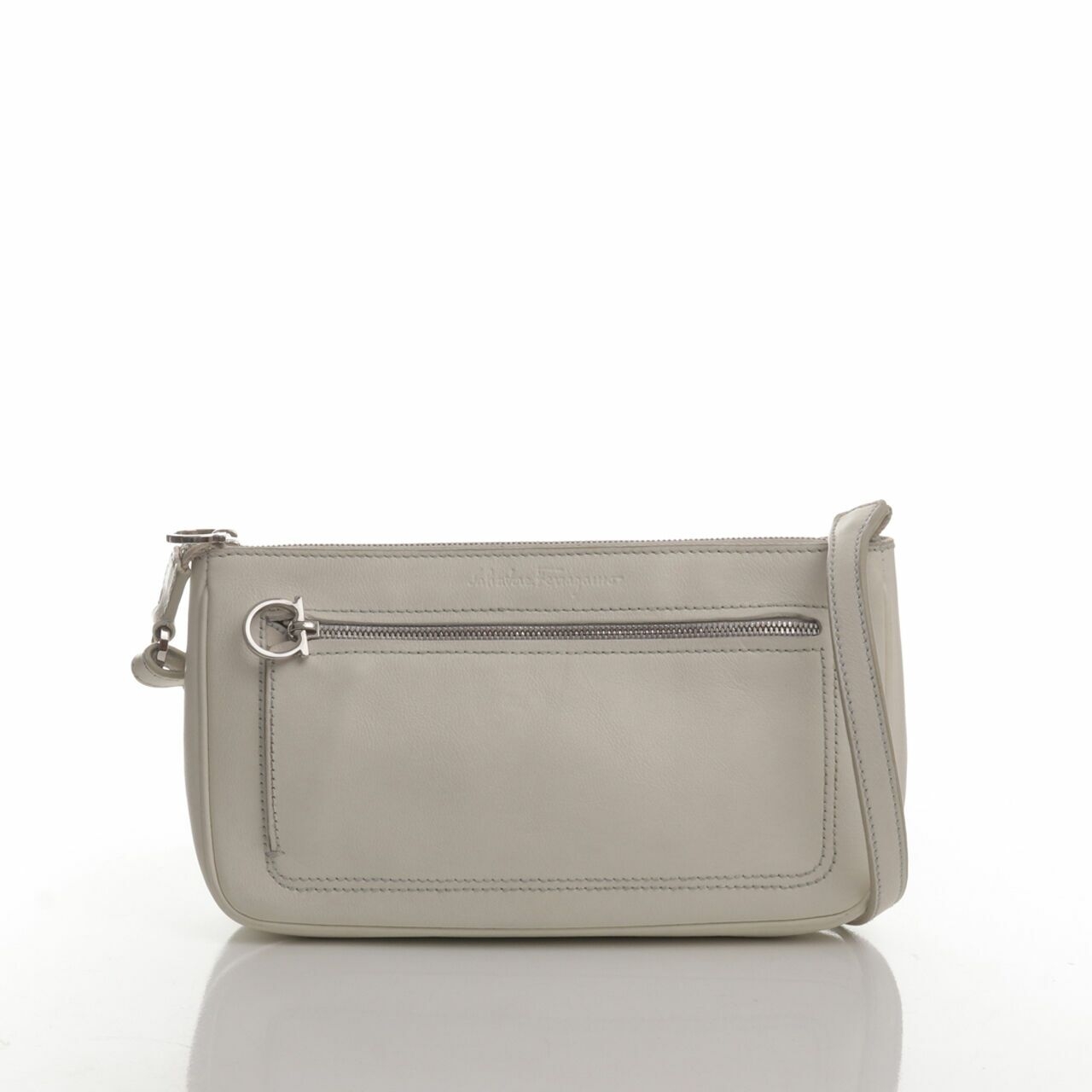 Salvatore Ferragamo White Shoulder Bag