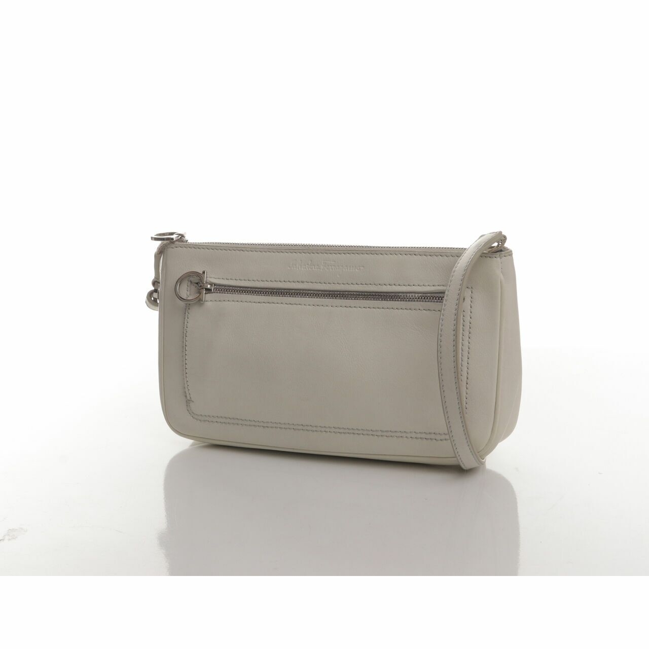 Salvatore Ferragamo White Shoulder Bag