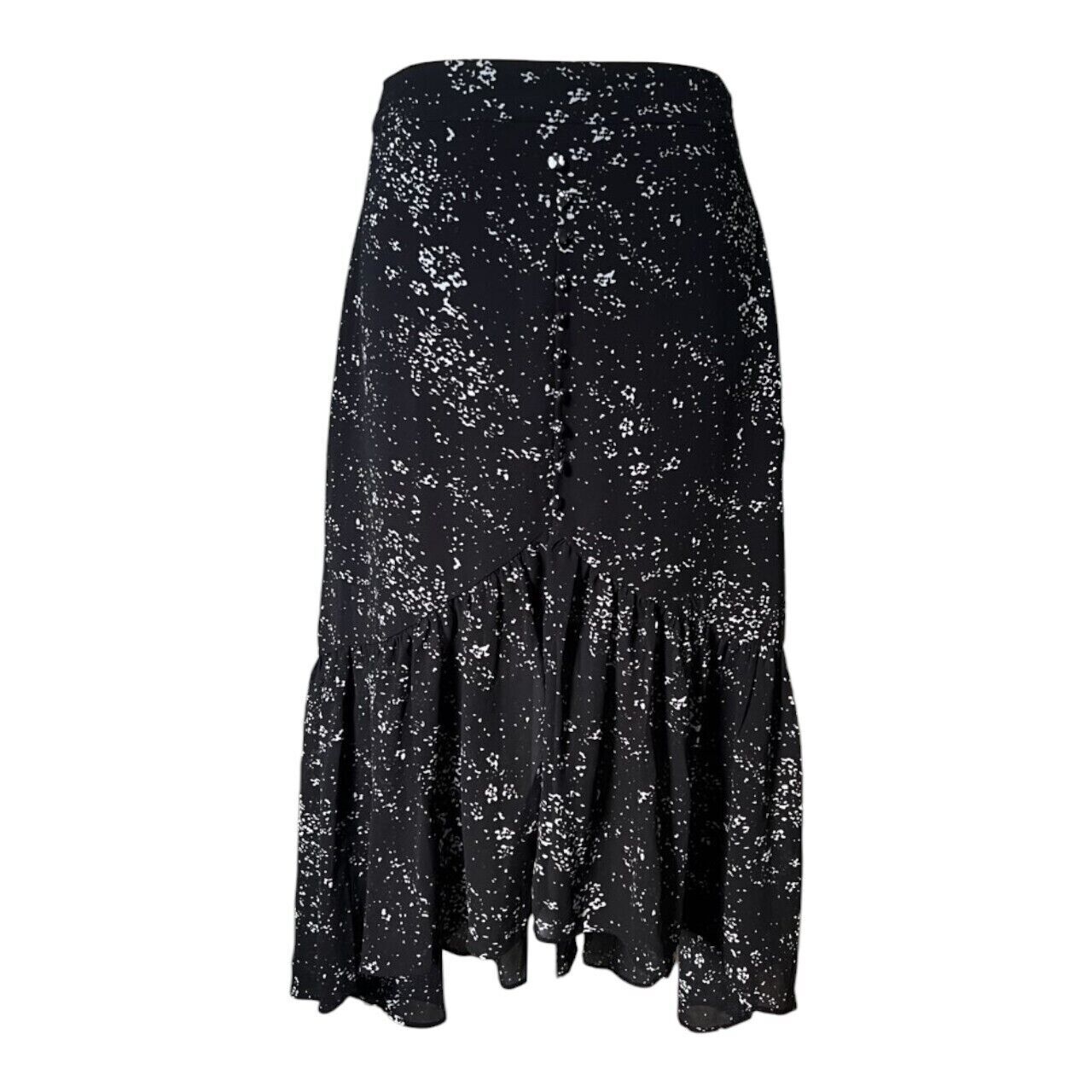 Zalora Black Pattern Midi Skirt