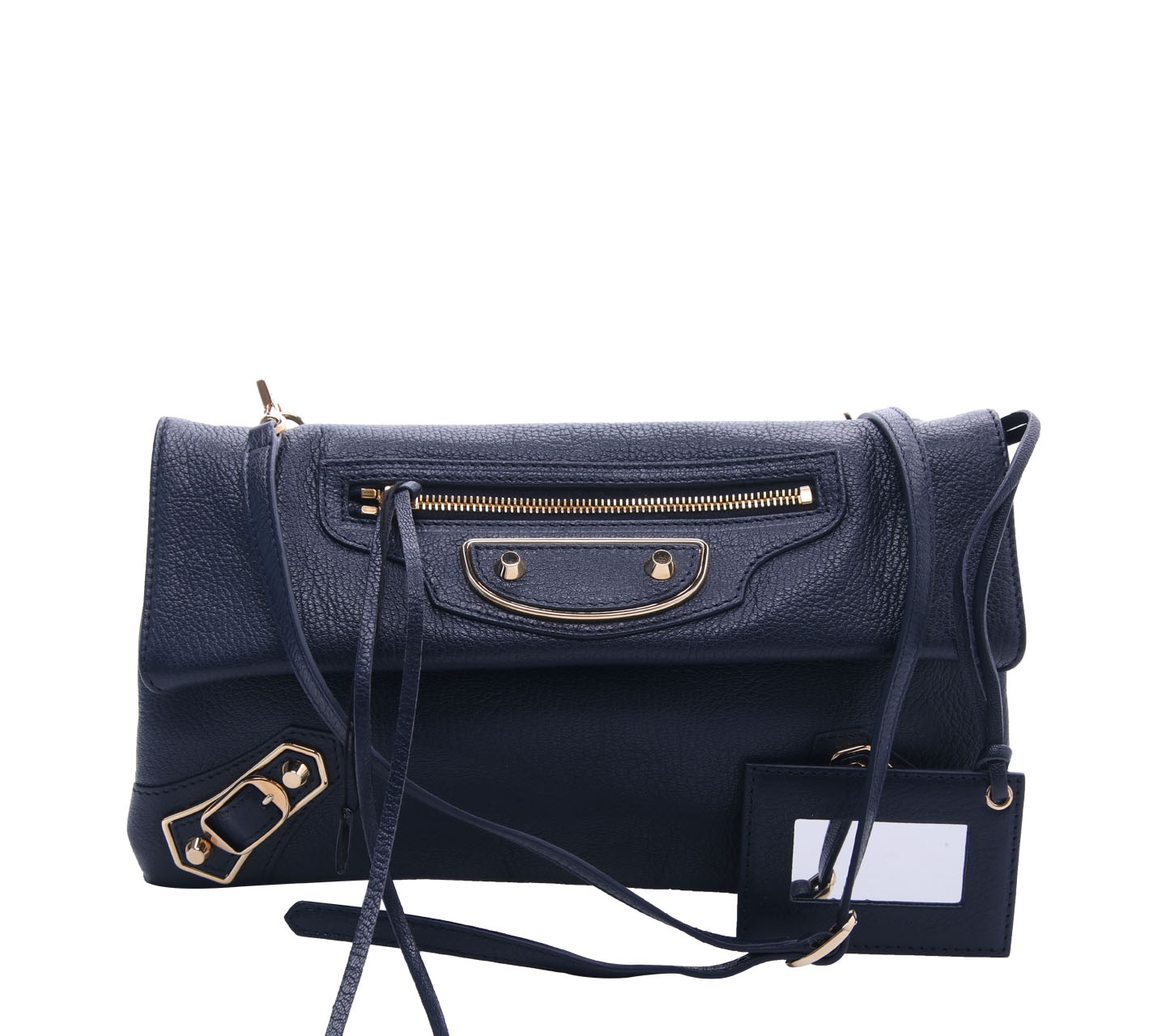 Balenciaga Navy Leather City Clutch