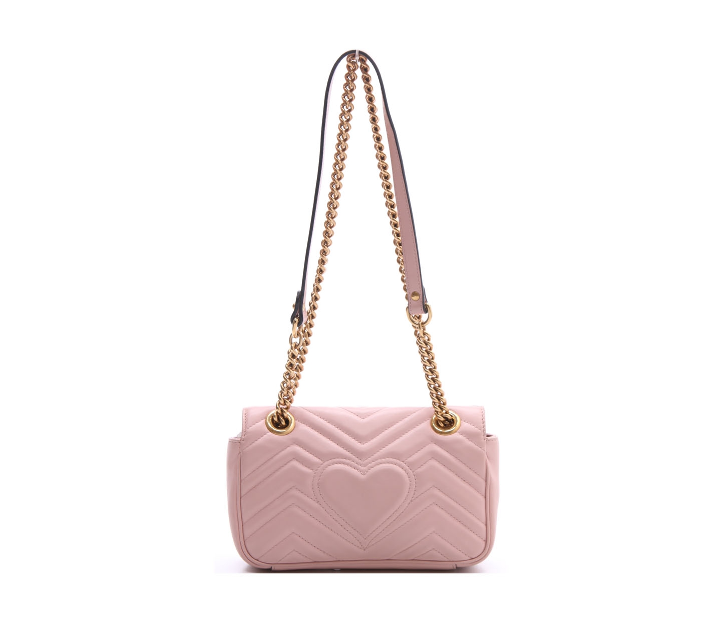 Gucci Soft Pink GG Marmont Small Matelassé Shoulder Bag 