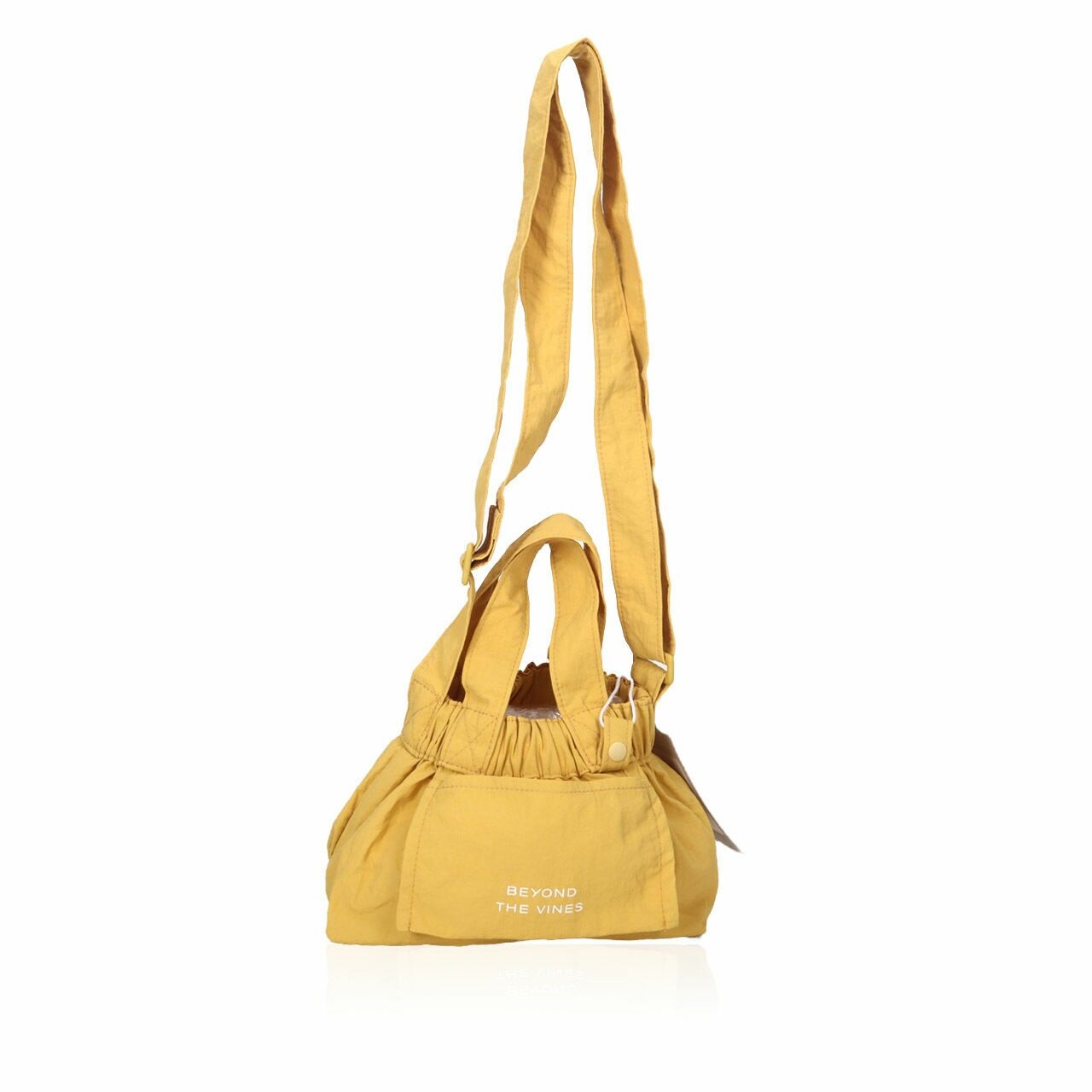 Beyond The vines Mustard Micro Dumpling Sling Bag