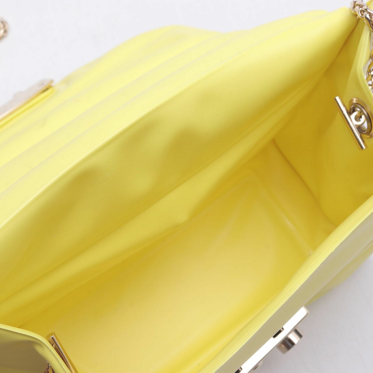 Furla Senape Rubber Metropolis Oxygen Yellow Mini Crossbody BagSling Bag