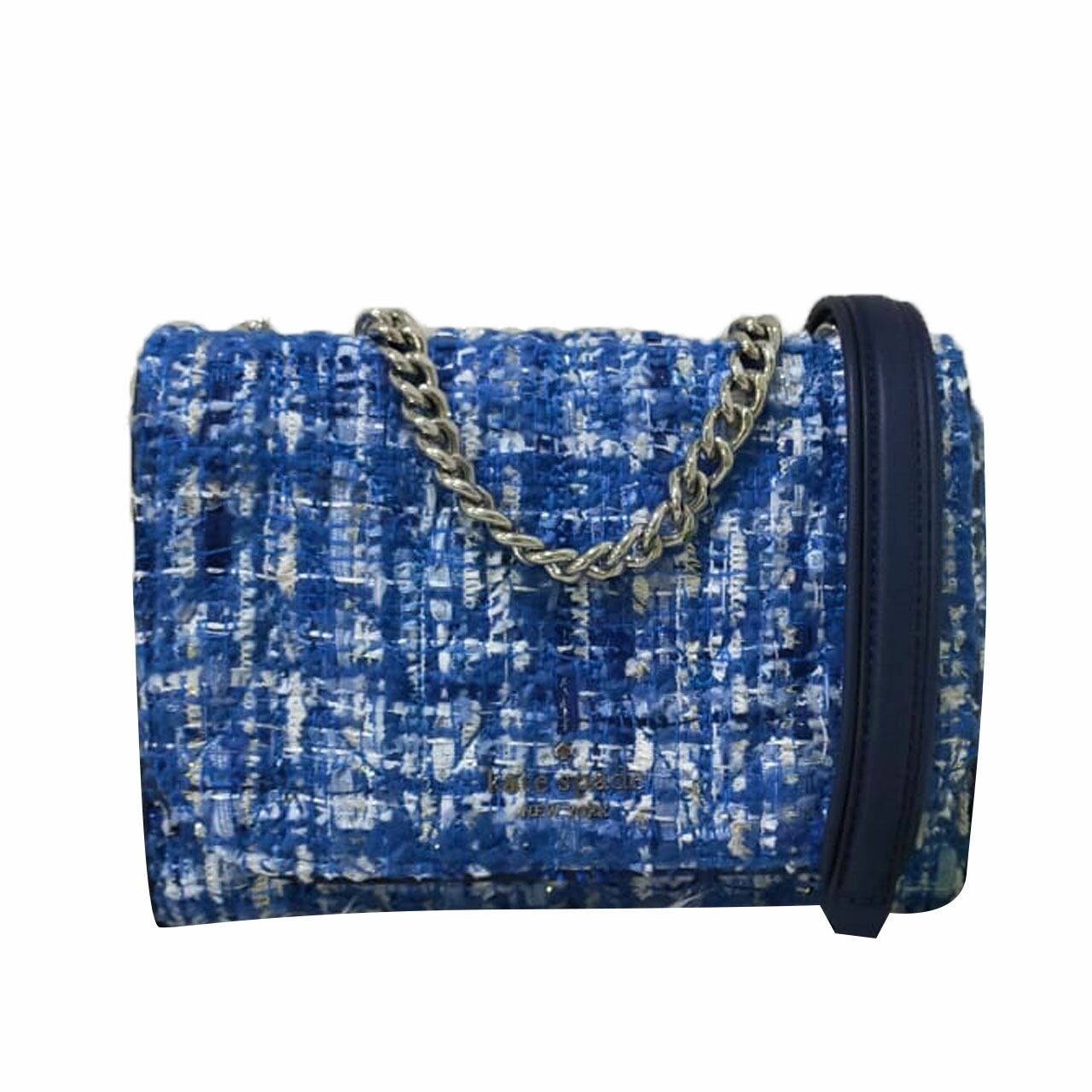 Kate Spade Mini Emelyn Briar Lane Quilted Tweed Blue Multi Shoulder 