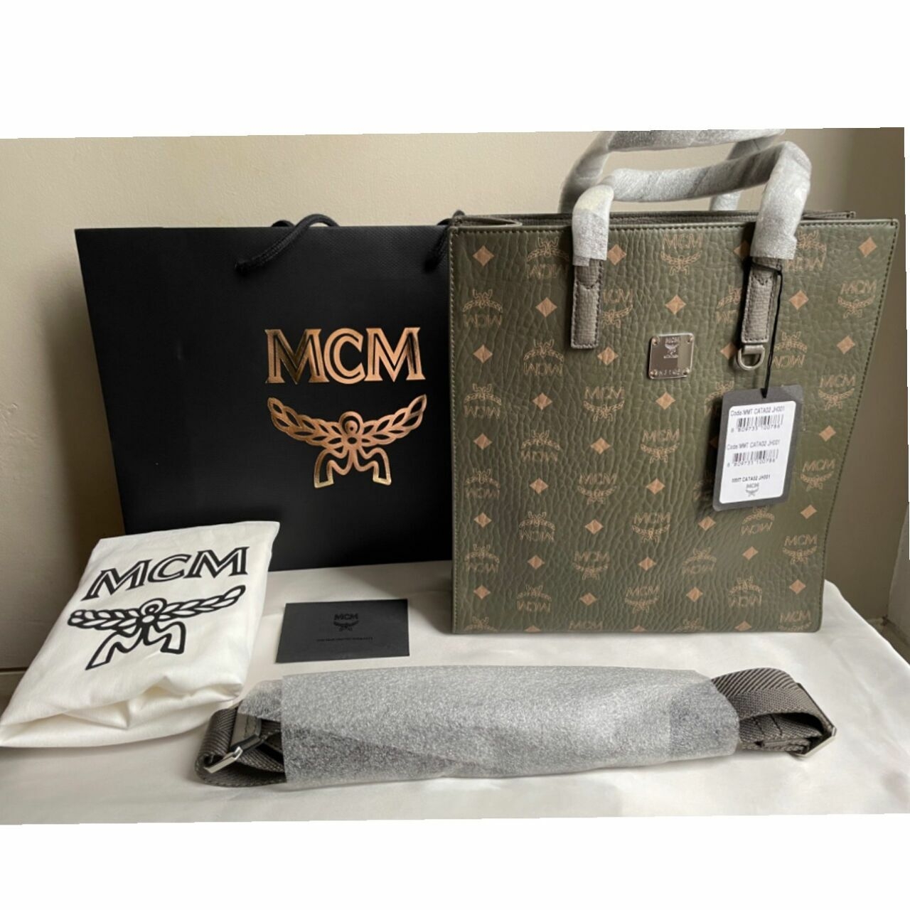 Mcm Green Tote Bag