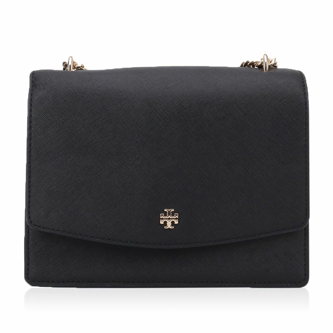 Tory Burch Emerson Flap Adjustable Shoulder Bag Black