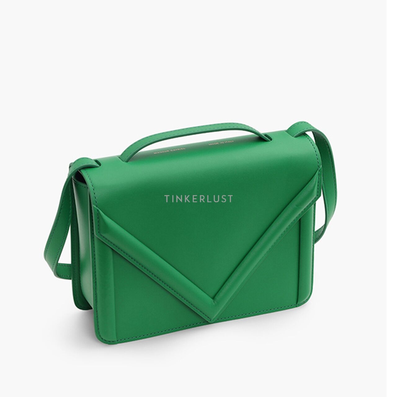 Mansur Gavriel M Frame Box Bag in Grass Calf Leather