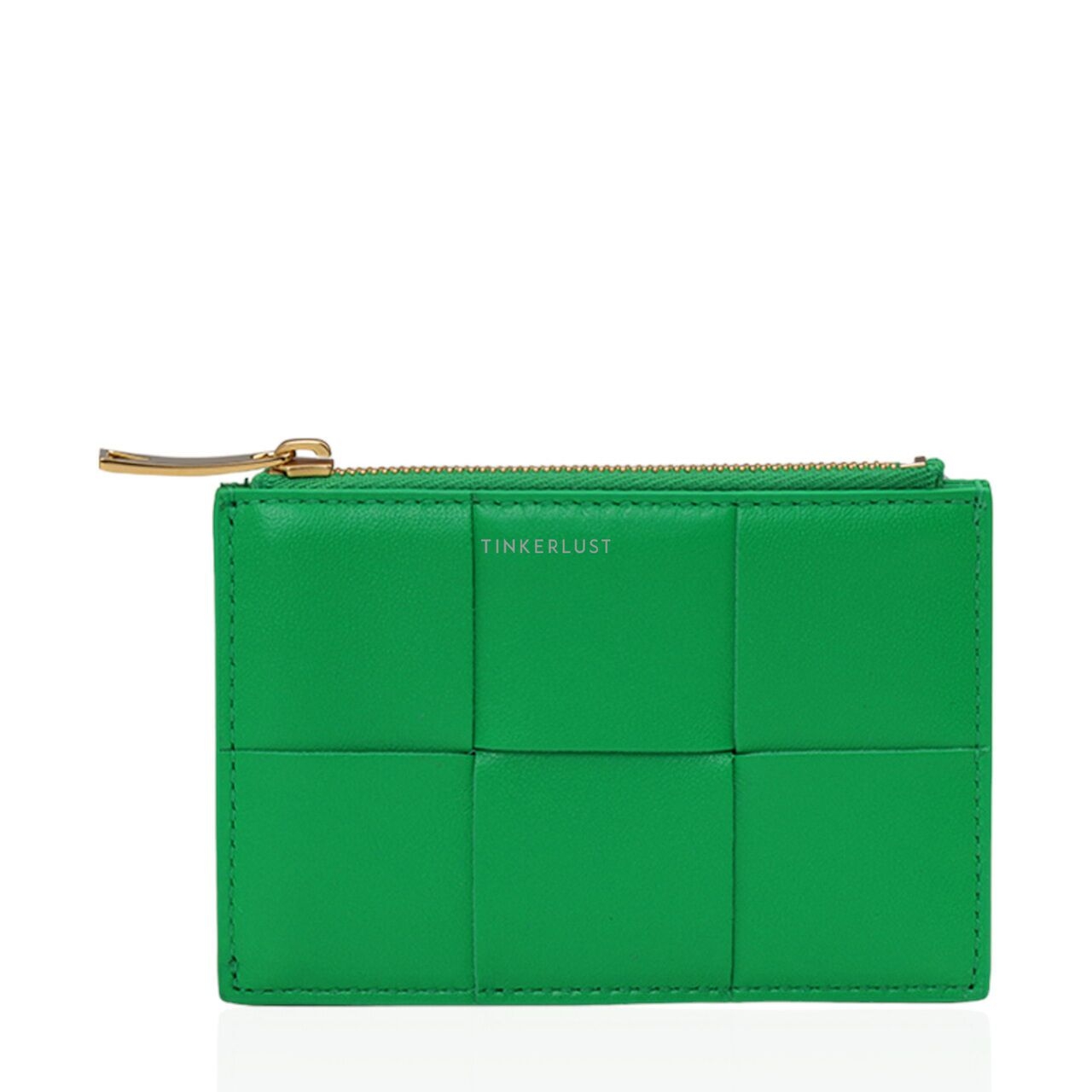 Bottega Veneta Intreccio Zipped Card Case in Parakeet with Additional Pocket