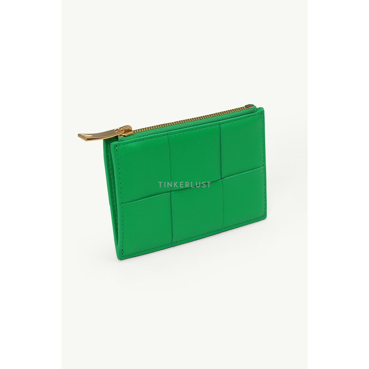 Bottega Veneta Intreccio Zipped Card Case in Parakeet with Additional Pocket