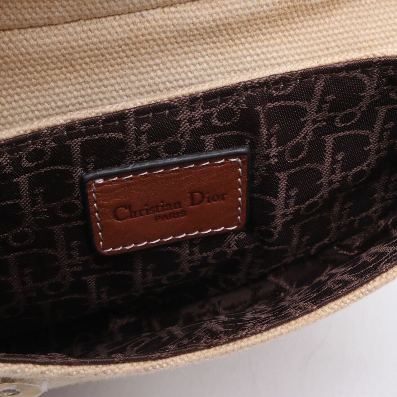 Christian Dior Vintage Belt Saddle Bag Bum Bag Brown Satchel Bag	