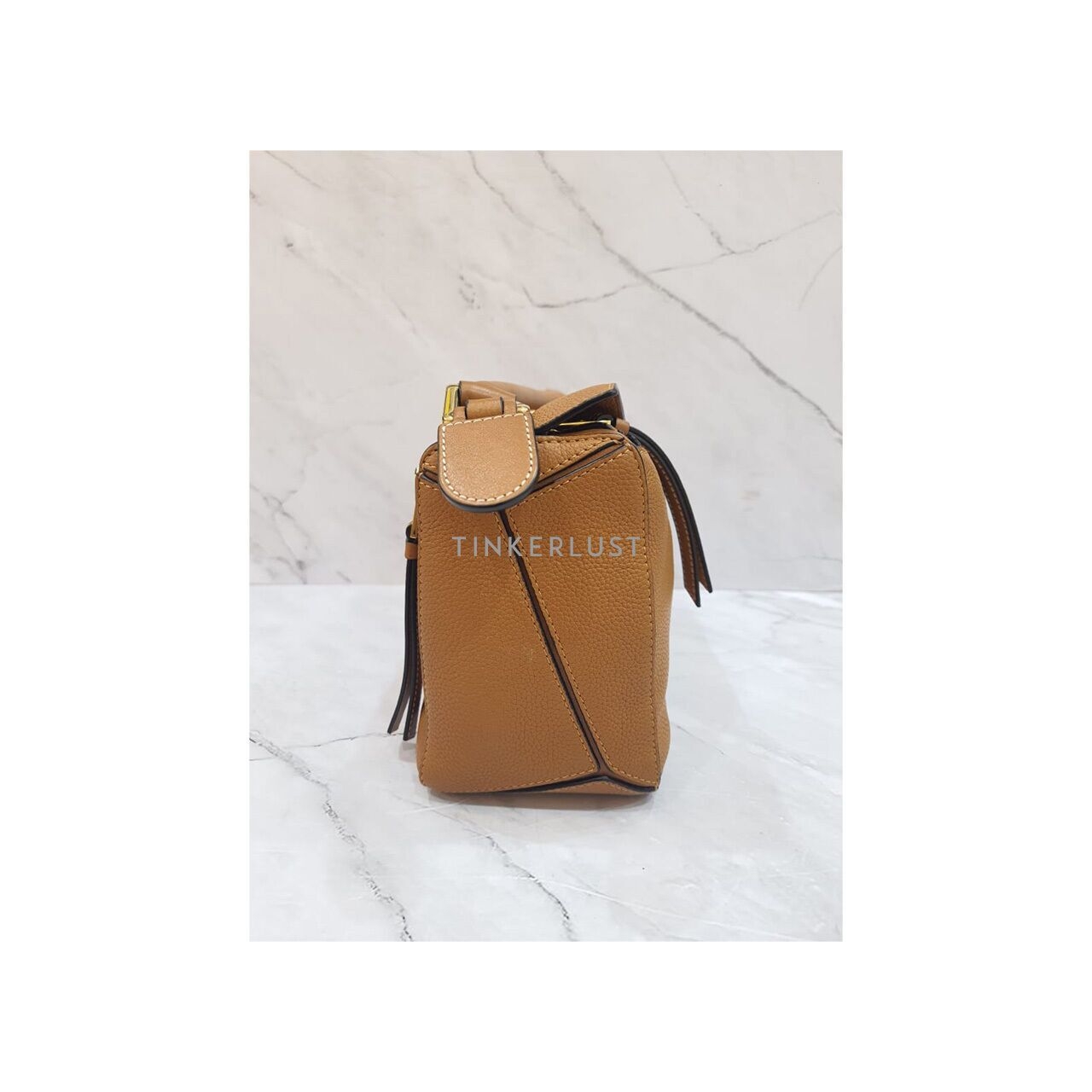 Loewe Puzzle Small Caramel Grained GHW 2019 Satchel