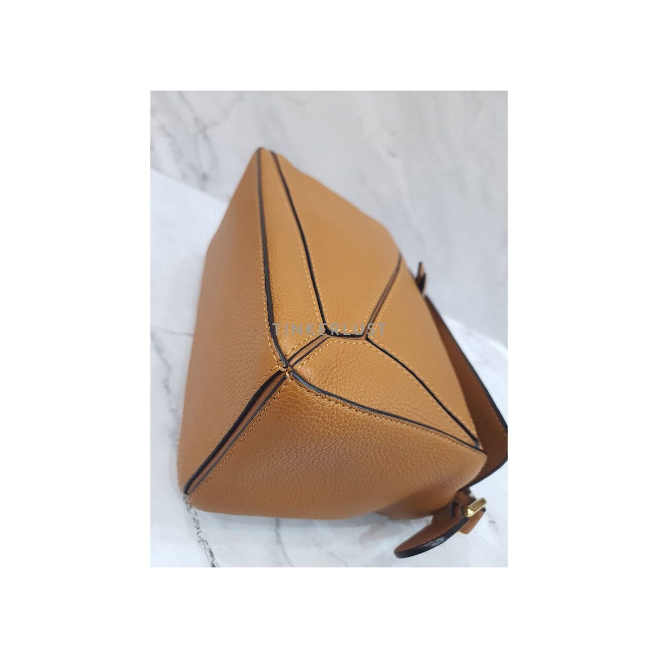 Loewe Puzzle Small Caramel Grained GHW 2019 Satchel