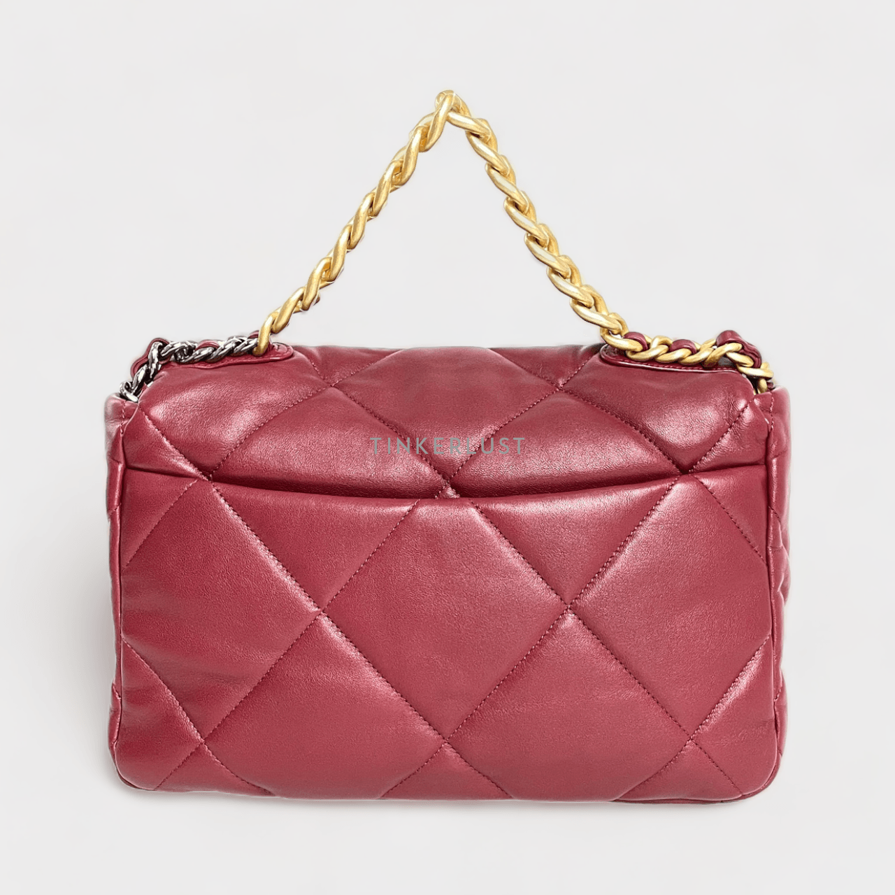 Chanel C19 Burgundy Medium GHW Chip 2023 Shoulder Bag