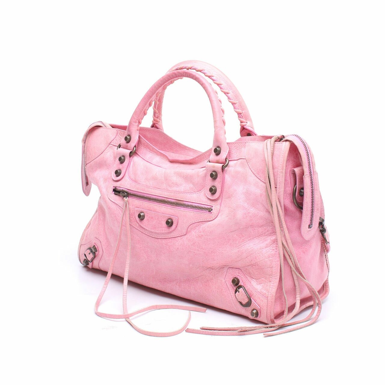 Balenciaga Pink Giant Satchel Bag