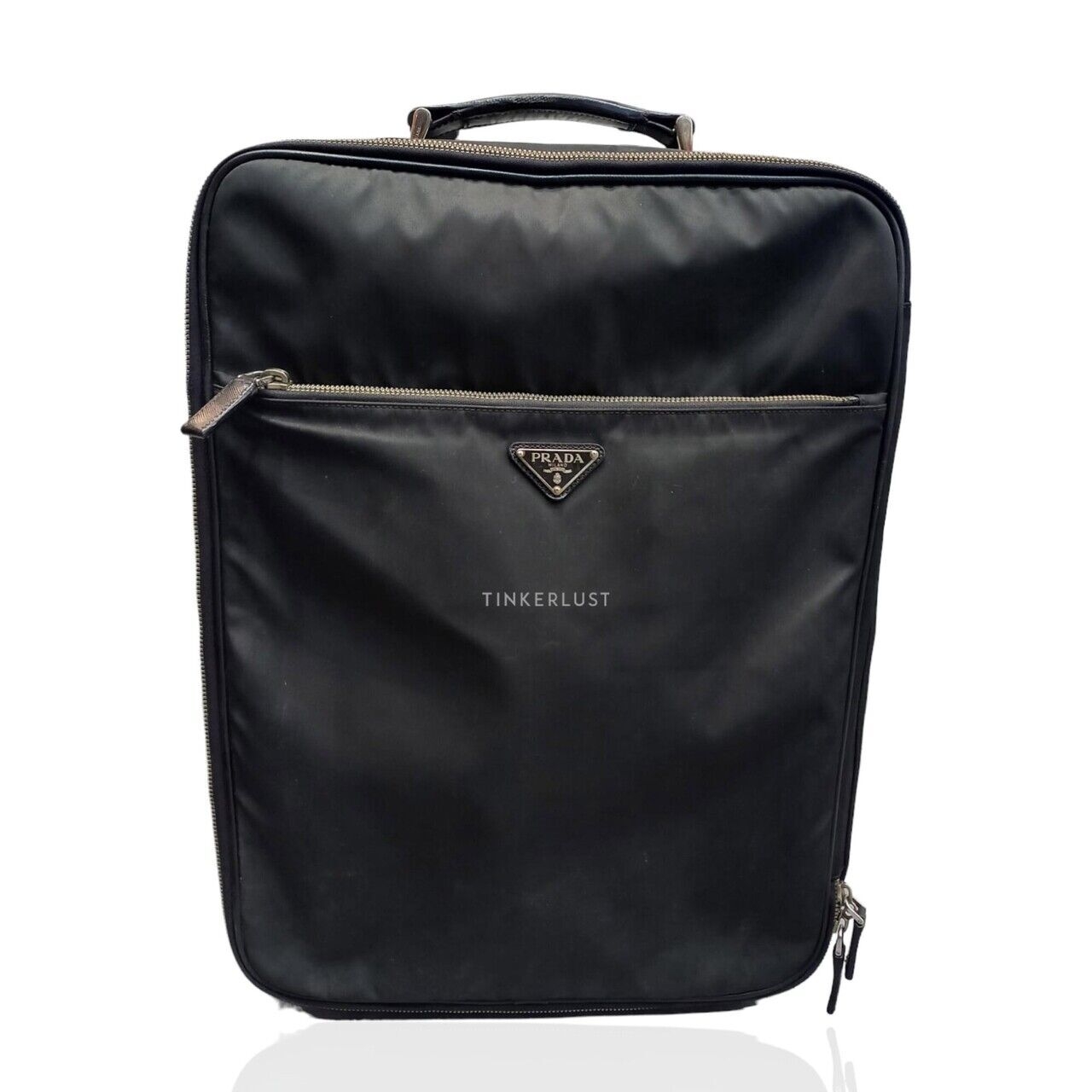 Prada Black Cabin Tessuto Nylon Rolling Suitcase