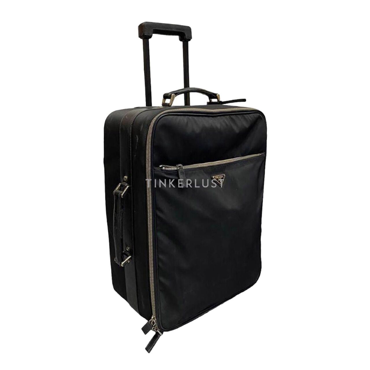 Prada Black Cabin Tessuto Nylon Rolling Suitcase