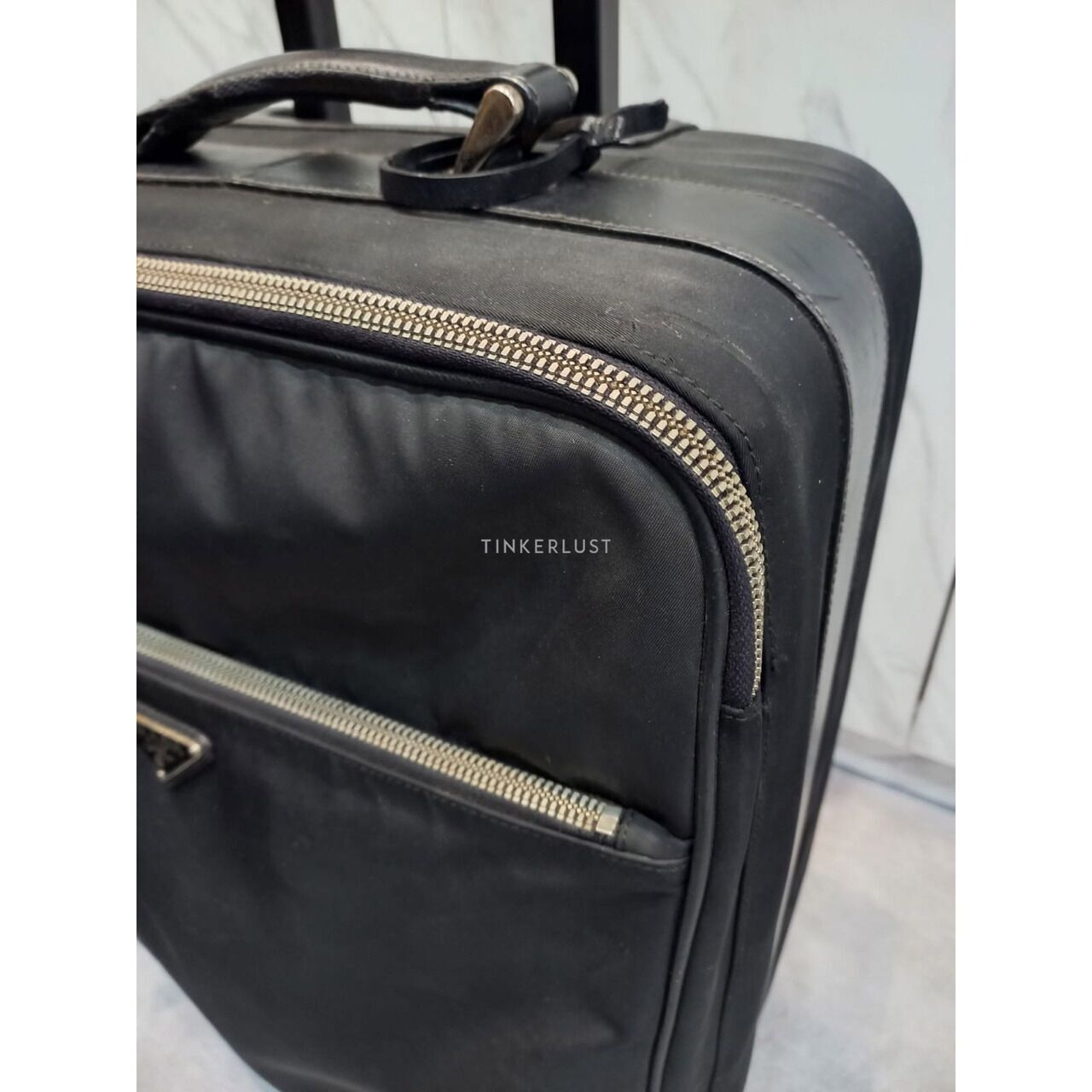 Prada Black Cabin Tessuto Nylon Rolling Suitcase