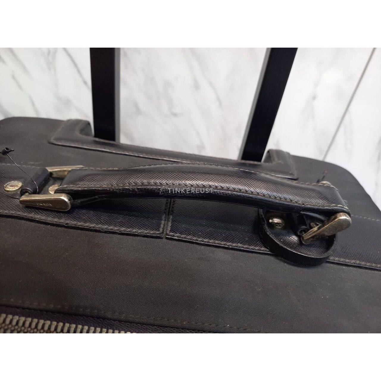 Prada Black Cabin Tessuto Nylon Rolling Suitcase