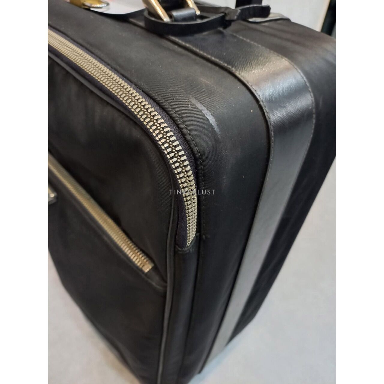 Prada Black Cabin Tessuto Nylon Rolling Suitcase