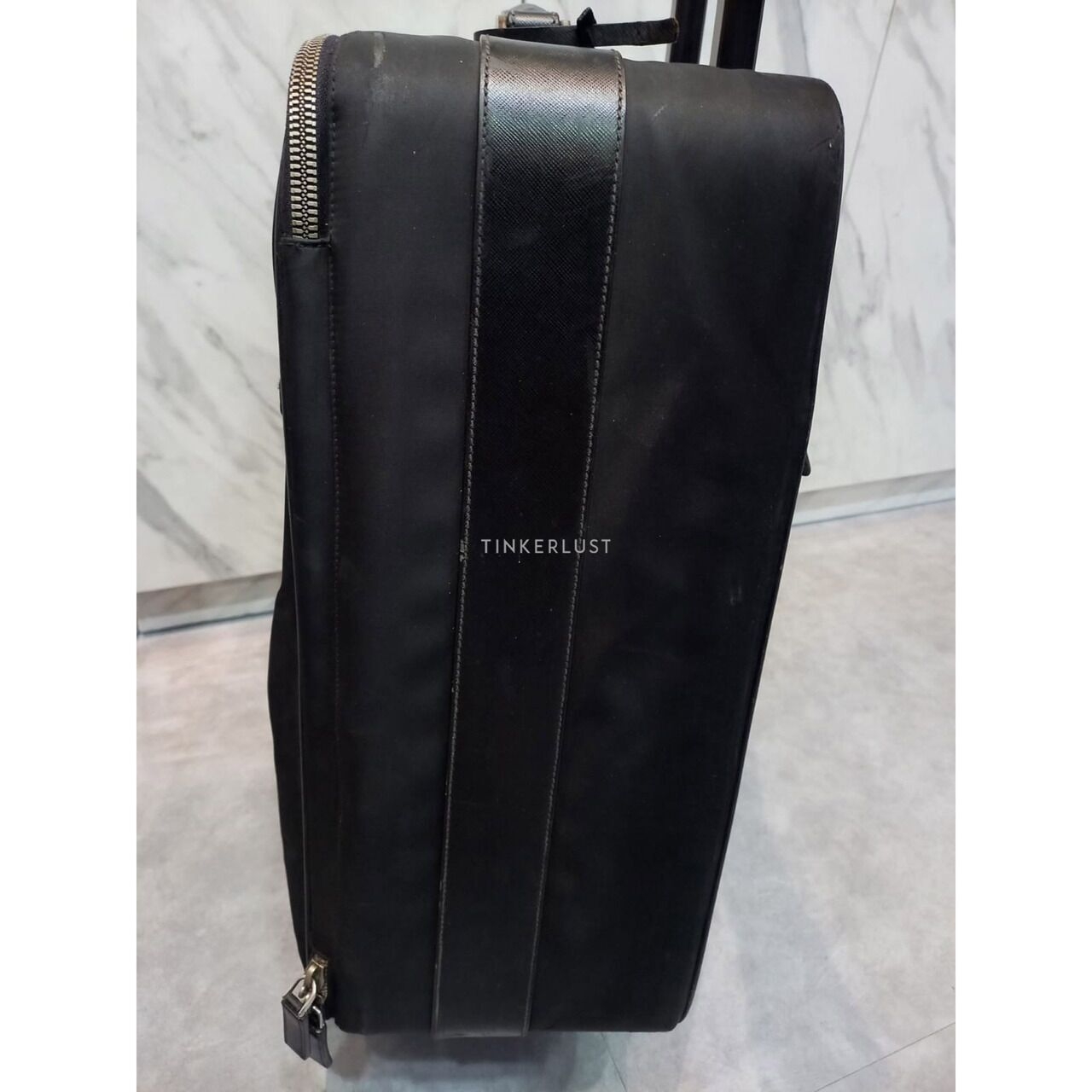 Prada Black Cabin Tessuto Nylon Rolling Suitcase