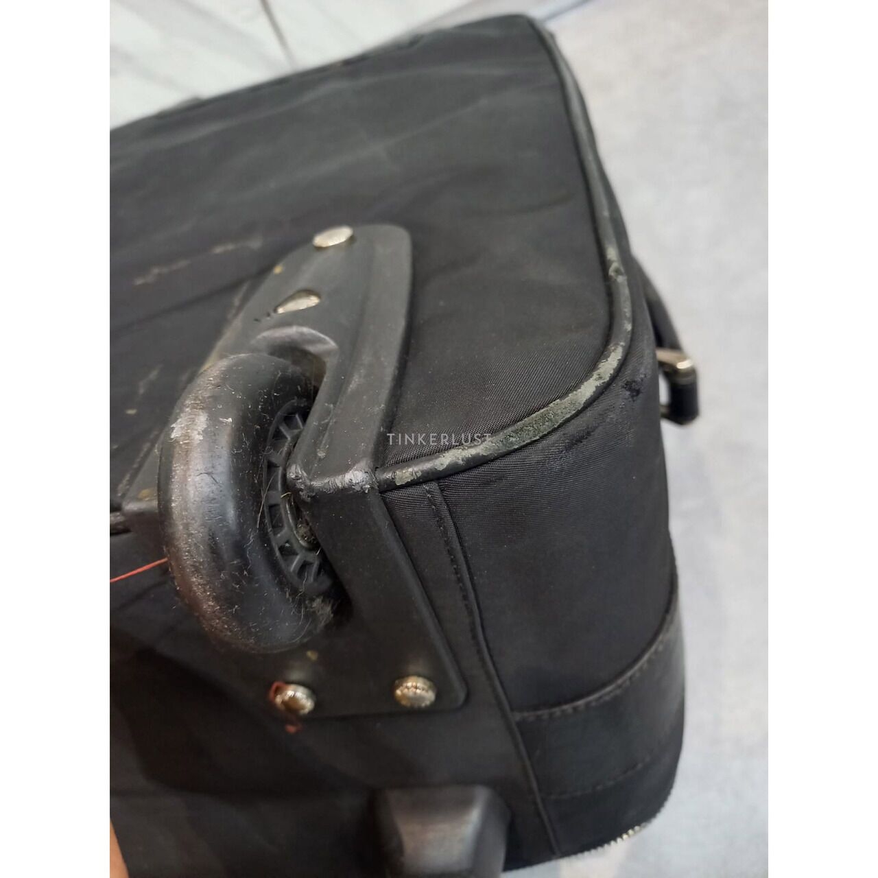 Prada Black Cabin Tessuto Nylon Rolling Suitcase