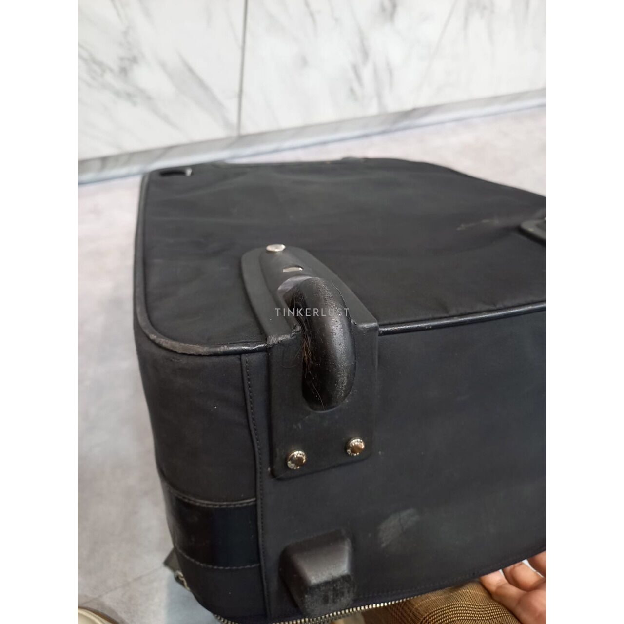 Prada Black Cabin Tessuto Nylon Rolling Suitcase