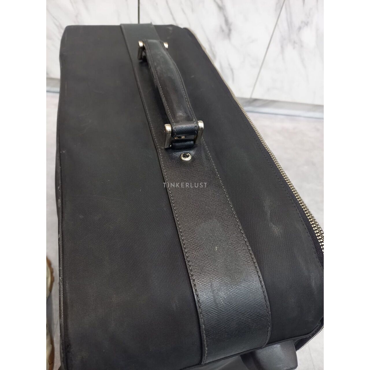 Prada Black Cabin Tessuto Nylon Rolling Suitcase