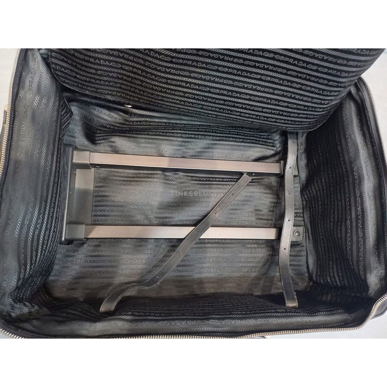 Prada Black Cabin Tessuto Nylon Rolling Suitcase