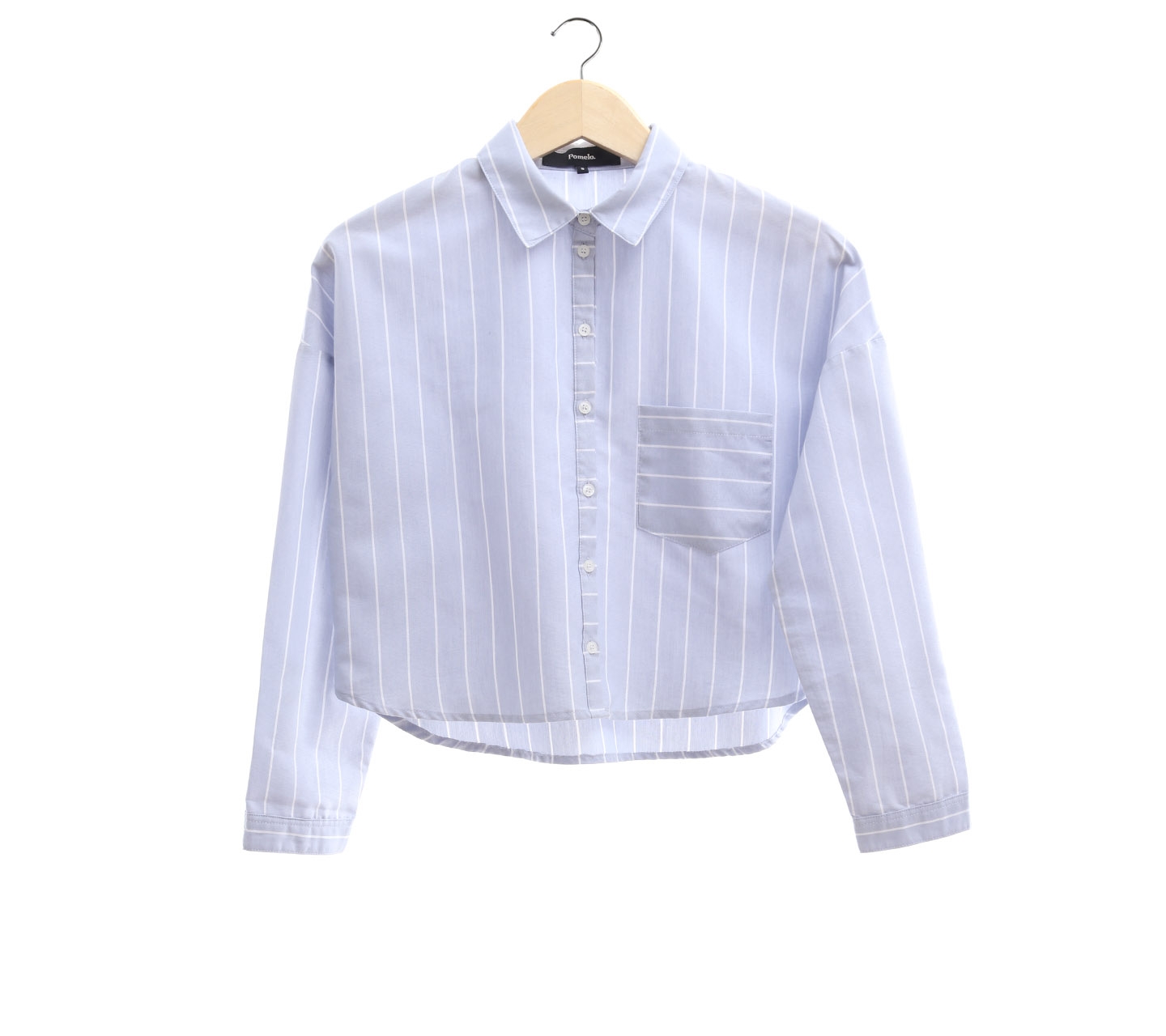 Pomelo. Light Blue Strped Shirt