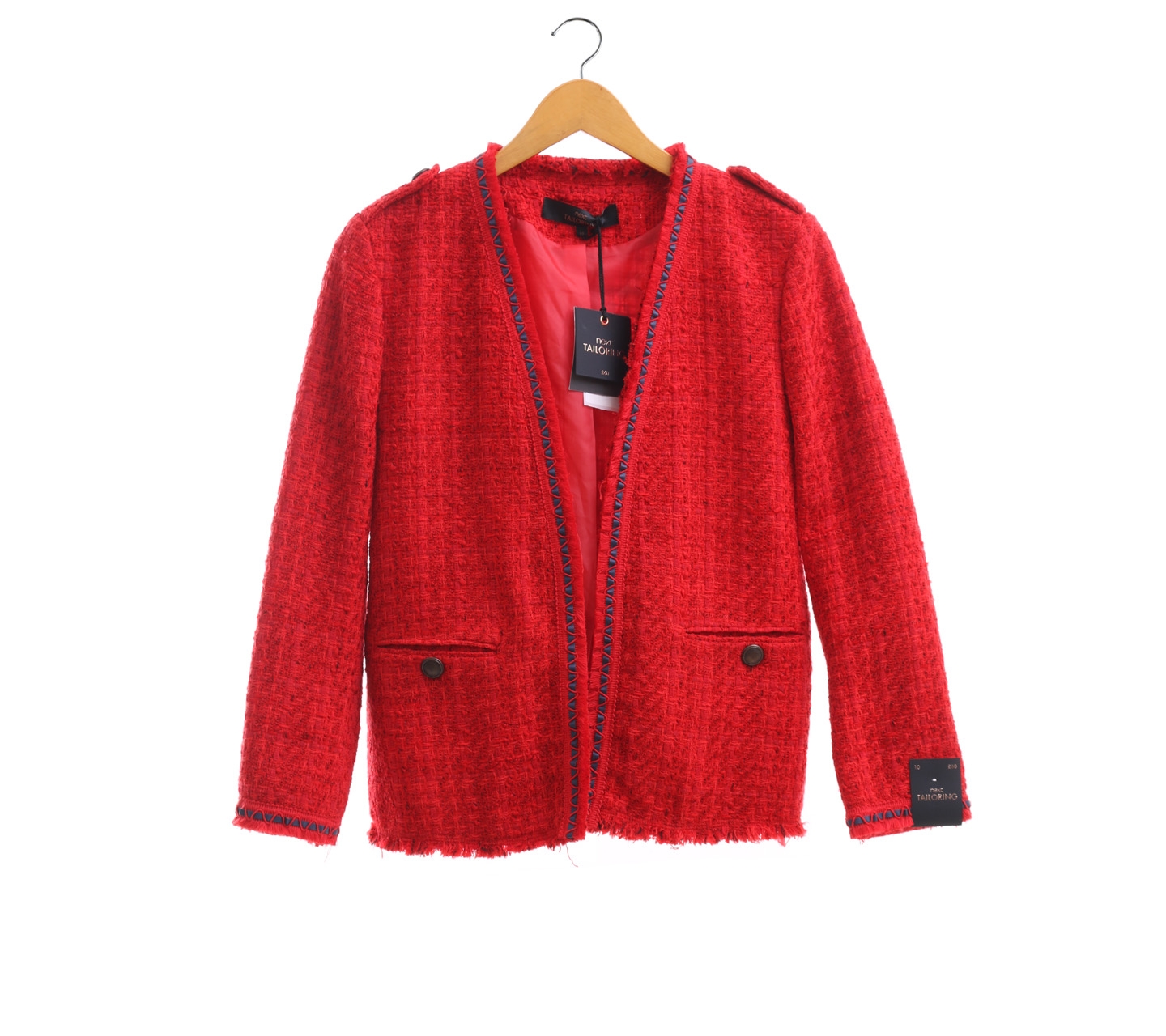 Next Tailoring Red Tweed Blazer